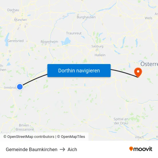 Gemeinde Baumkirchen to Aich map