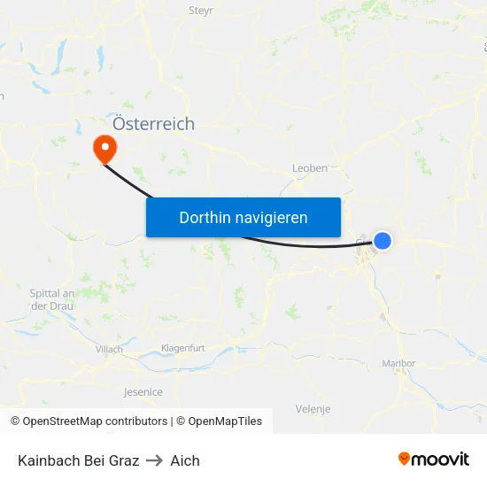 Kainbach Bei Graz to Aich map