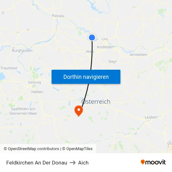Feldkirchen An Der Donau to Aich map