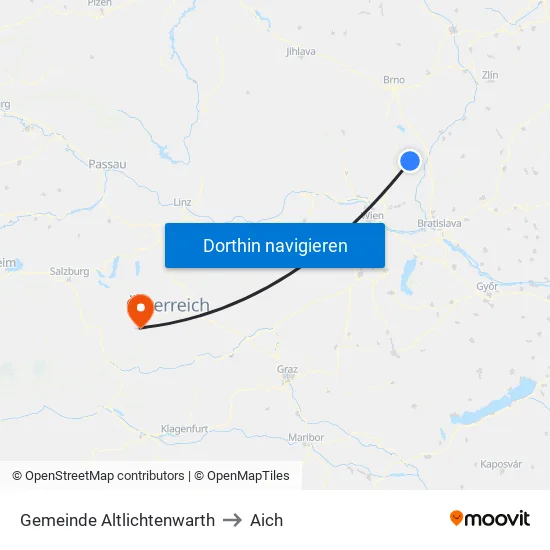 Gemeinde Altlichtenwarth to Aich map