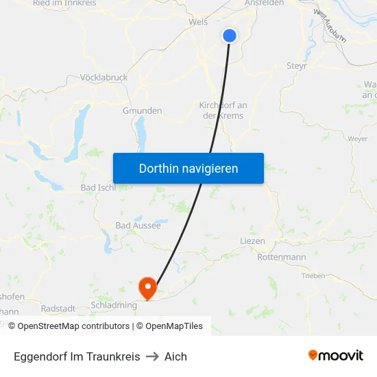 Eggendorf Im Traunkreis to Aich map