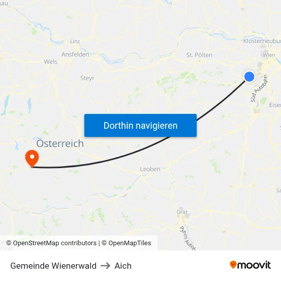 Gemeinde Wienerwald to Aich map