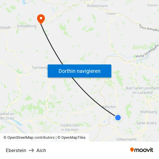 Eberstein to Aich map