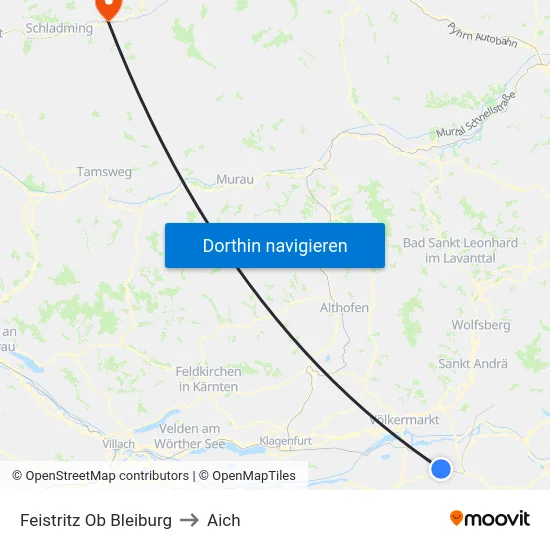 Feistritz Ob Bleiburg to Aich map