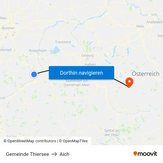 Gemeinde Thiersee to Aich map