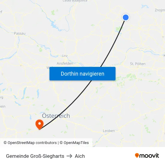 Gemeinde Groß-Siegharts to Aich map