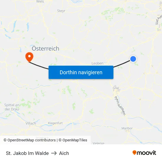 St. Jakob Im Walde to Aich map