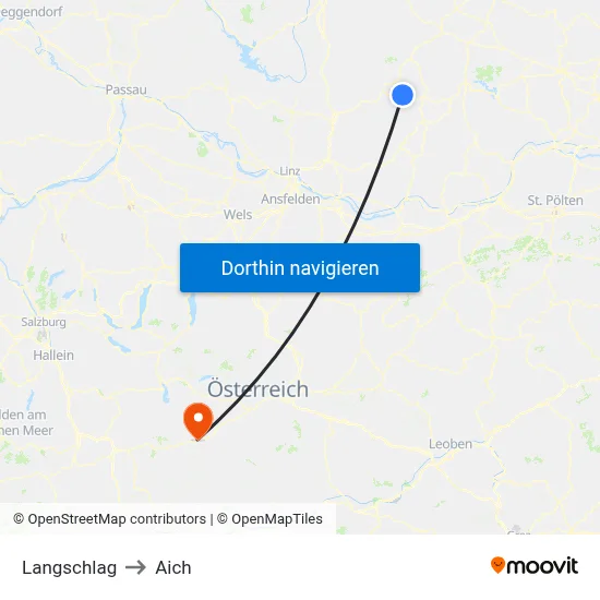 Langschlag to Aich map
