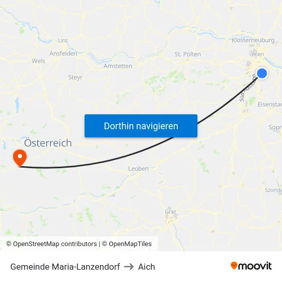 Gemeinde Maria-Lanzendorf to Aich map