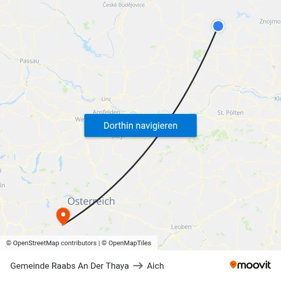 Gemeinde Raabs An Der Thaya to Aich map