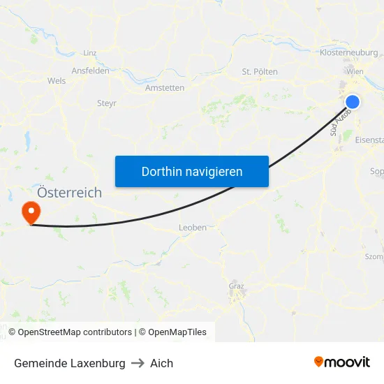 Gemeinde Laxenburg to Aich map