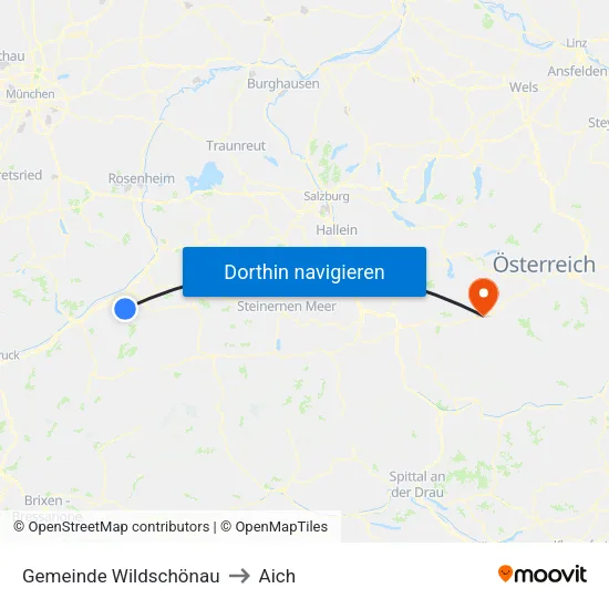 Gemeinde Wildschönau to Aich map