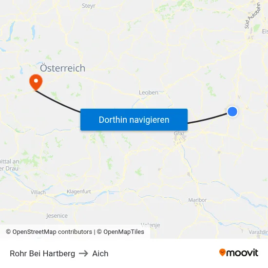 Rohr Bei Hartberg to Aich map