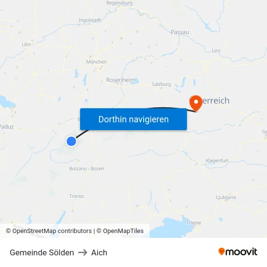 Gemeinde Sölden to Aich map