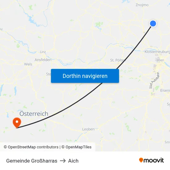 Gemeinde Großharras to Aich map