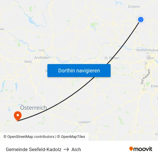 Gemeinde Seefeld-Kadolz to Aich map