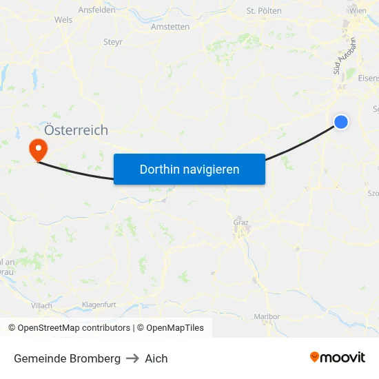 Gemeinde Bromberg to Aich map
