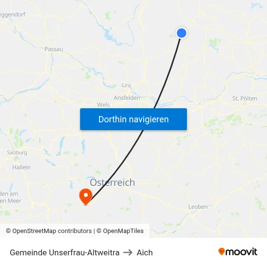 Gemeinde Unserfrau-Altweitra to Aich map