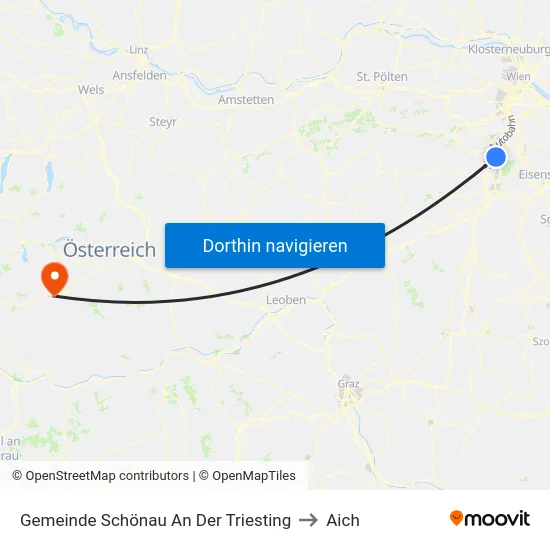 Gemeinde Schönau An Der Triesting to Aich map