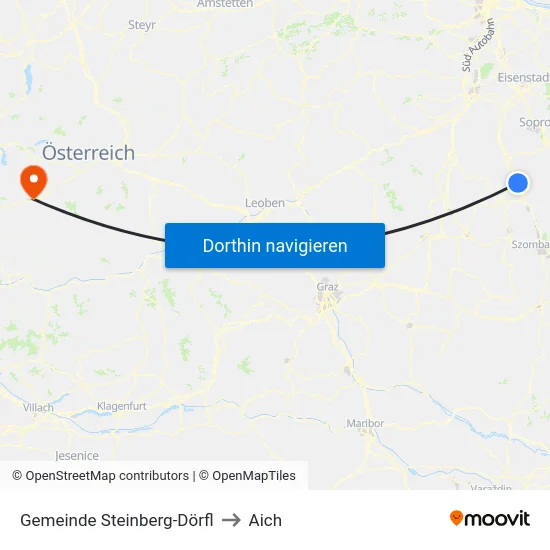 Gemeinde Steinberg-Dörfl to Aich map