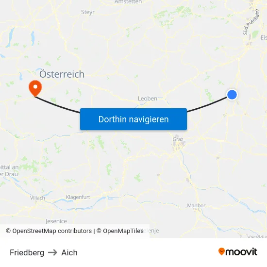 Friedberg to Aich map