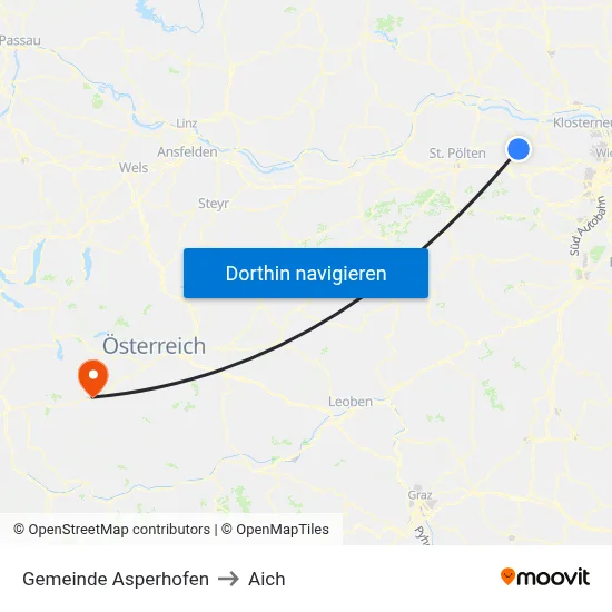 Gemeinde Asperhofen to Aich map