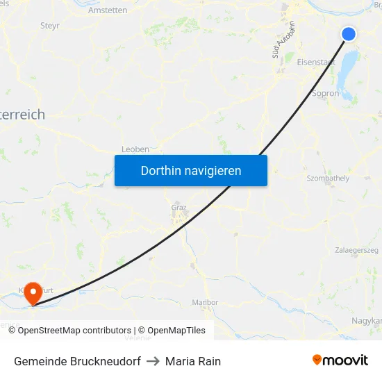 Gemeinde Bruckneudorf to Maria Rain map