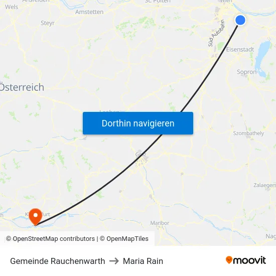 Gemeinde Rauchenwarth to Maria Rain map