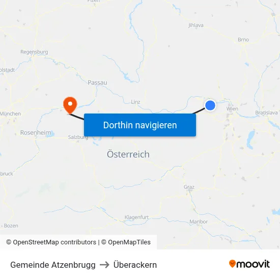 Gemeinde Atzenbrugg to Überackern map