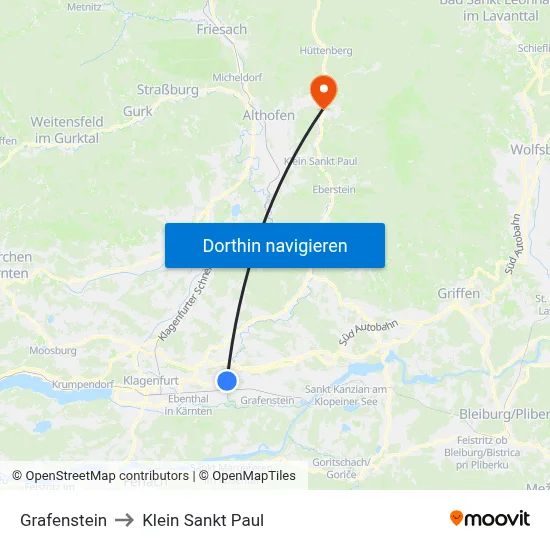 Grafenstein to Klein Sankt Paul map