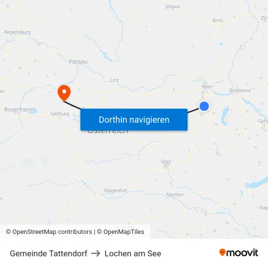 Gemeinde Tattendorf to Lochen am See map