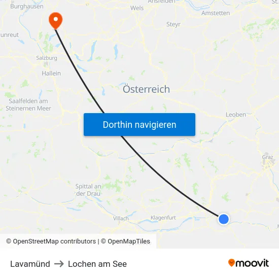 Lavamünd to Lochen am See map