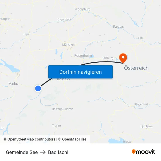 Gemeinde See to Bad Ischl map