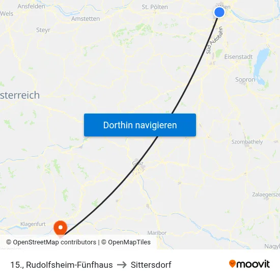 15., Rudolfsheim-Fünfhaus to Sittersdorf map