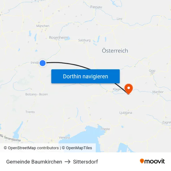 Gemeinde Baumkirchen to Sittersdorf map