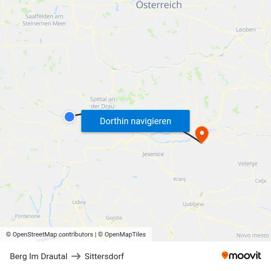 Berg Im Drautal to Sittersdorf map