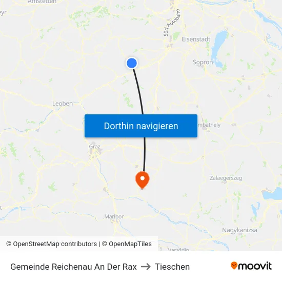 Gemeinde Reichenau An Der Rax to Tieschen map