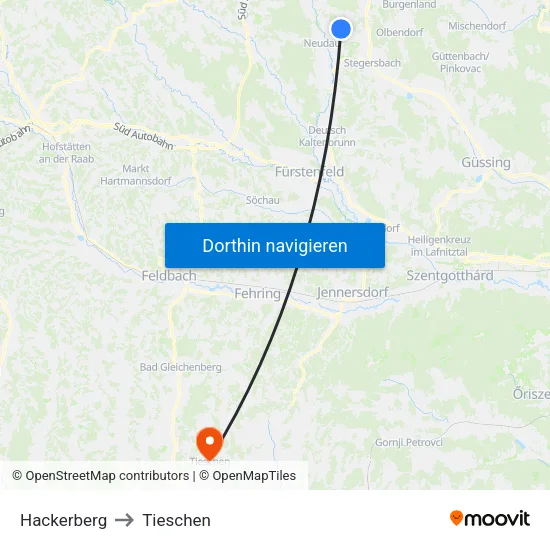 Hackerberg to Tieschen map