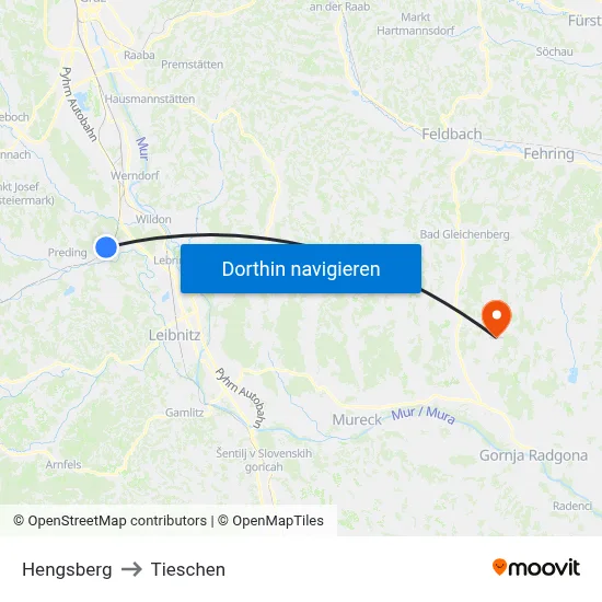 Hengsberg to Tieschen map