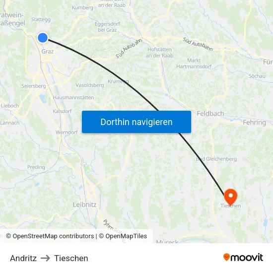 Andritz to Tieschen map