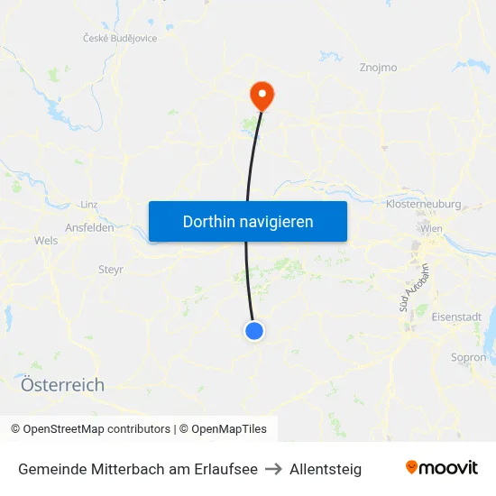 Gemeinde Mitterbach am Erlaufsee to Allentsteig map