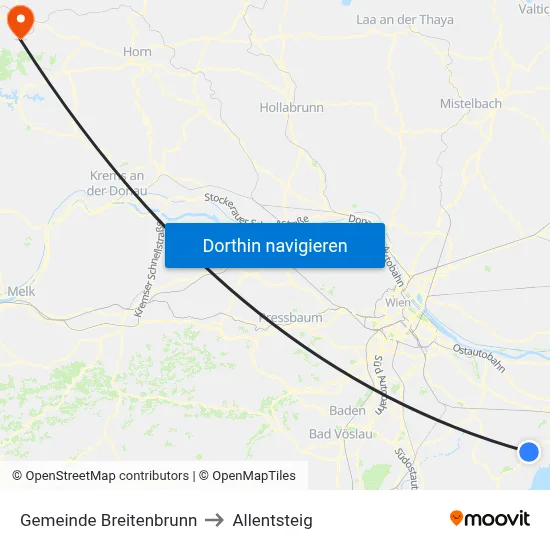 Gemeinde Breitenbrunn to Allentsteig map