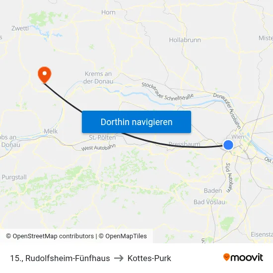 15., Rudolfsheim-Fünfhaus to Kottes-Purk map