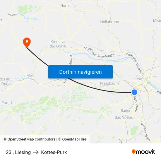 23., Liesing to Kottes-Purk map