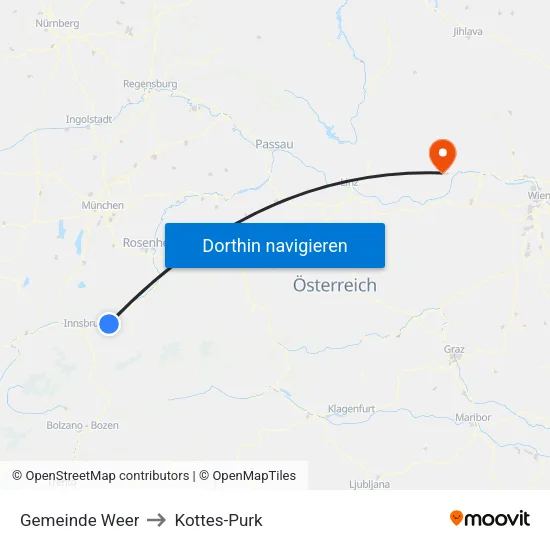 Gemeinde Weer to Kottes-Purk map