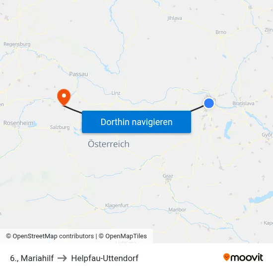 6., Mariahilf to Helpfau-Uttendorf map