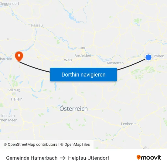 Gemeinde Hafnerbach to Helpfau-Uttendorf map