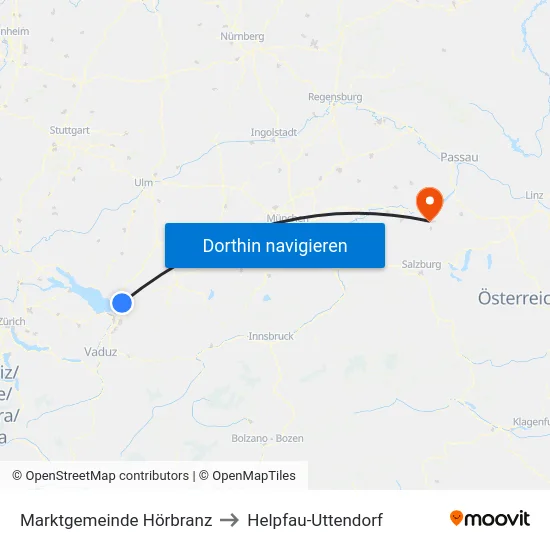 Marktgemeinde Hörbranz to Helpfau-Uttendorf map