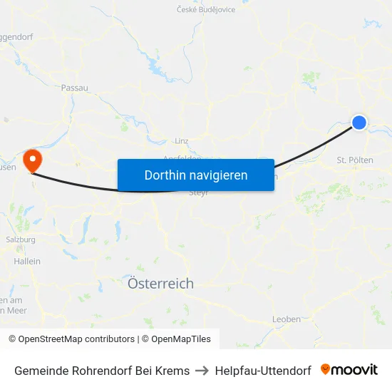 Gemeinde Rohrendorf Bei Krems to Helpfau-Uttendorf map