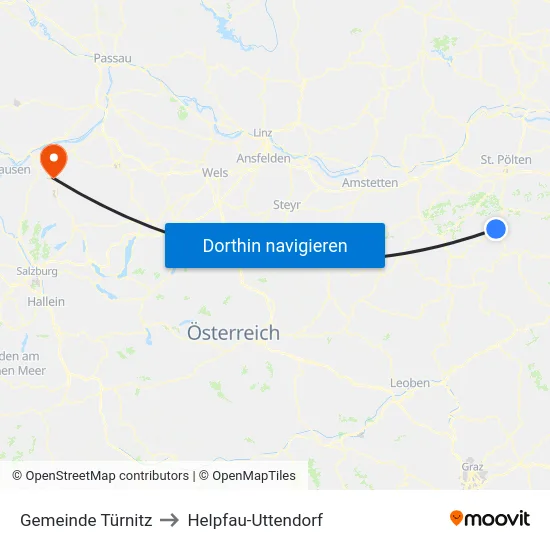 Gemeinde Türnitz to Helpfau-Uttendorf map